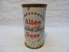 ATLES GOLDEN LAGER FLAT TOP BEER CAN~NATIONAL BRG, DETROIT, MICHIGAN #1