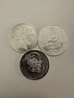 Lot of 3 - 1 oz Fine Silver Rounds - Kung Fu Panda, Snake & Argent Dragon