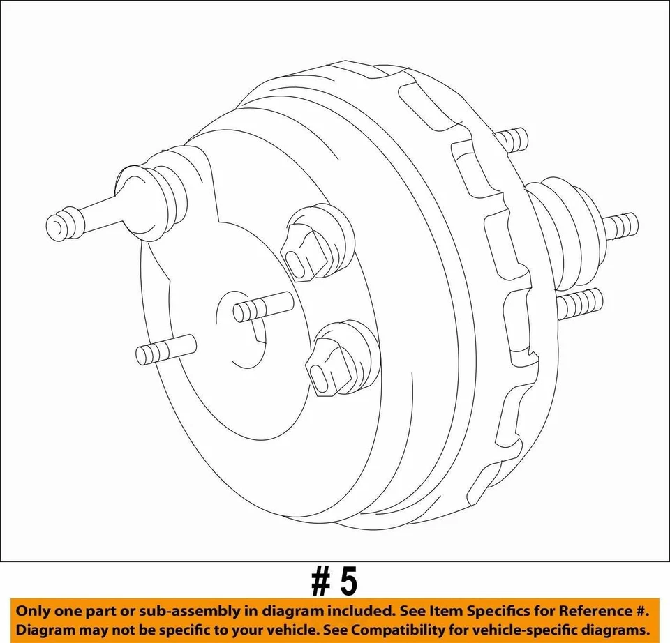 Aspirador de freio elétrico 8 cilindros cabine dupla compatível com 07-17 TUNDRA 2046424 - Imagem 4 de 4