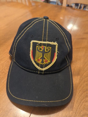 Disney Hat Cap Strap Back Black Yellow Epcot Germany Theme Park Mens - Picture 2 of 6