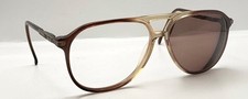 Vintage Clearvision Brown Translucent Pilot Sunglasses FRAMES ONLY Hong Kong