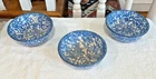 Stangl Town & Country Blue Cereal Bowls 5.5" (3 pcs) Spongeware Vintage