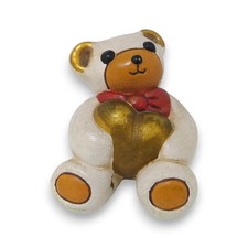THUN THUN ORSETTO ORSO TEDDY CUORE ORO FIOCCO ROSSO
