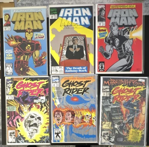 Marvel Comics Comic Book Lot Iron Man Ghost Rider Vintage Issues