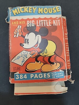1937 Mickey Mouse & His Big Little Kit Big Little Book Coloring