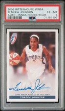 2006 Rittenhouse WNBA Temeka Johnson Autograph PSA 6 Rookie of the Year