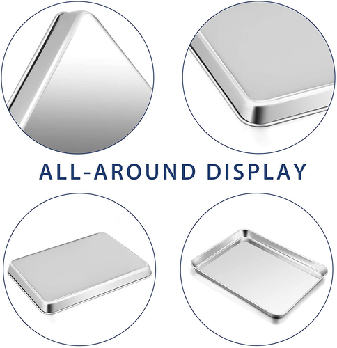 Large Baking Sheet P&P CHEF Stainless Steel Cookie Pan Tray Non Toxic 16x12x1" - Picture 4 of 9