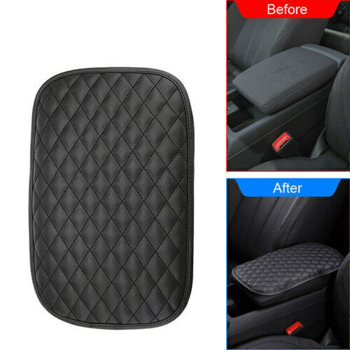Black Armrest Pad Cover Center Console Box Cushion Protector Accessories For Car - Picture 1 of 13