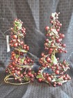 (2) MerryBrite Spiral Cherry Trees with tags