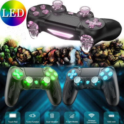 LED Lights Bluetooth Wireless Controller For SONY PlayStation 4 Ps-4 Gamepad US