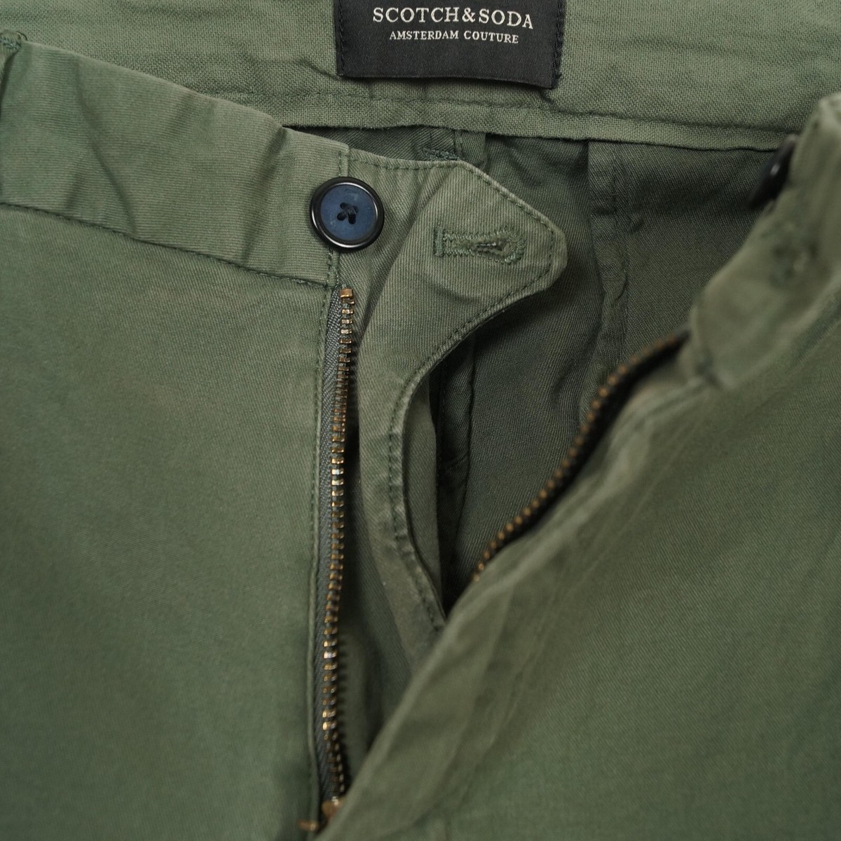 Pantalon Chino Homme Scotch & Soda 'Coleby' Vert - Taille W31/L32 - Slim Fit - Neuf Avec étiquettes