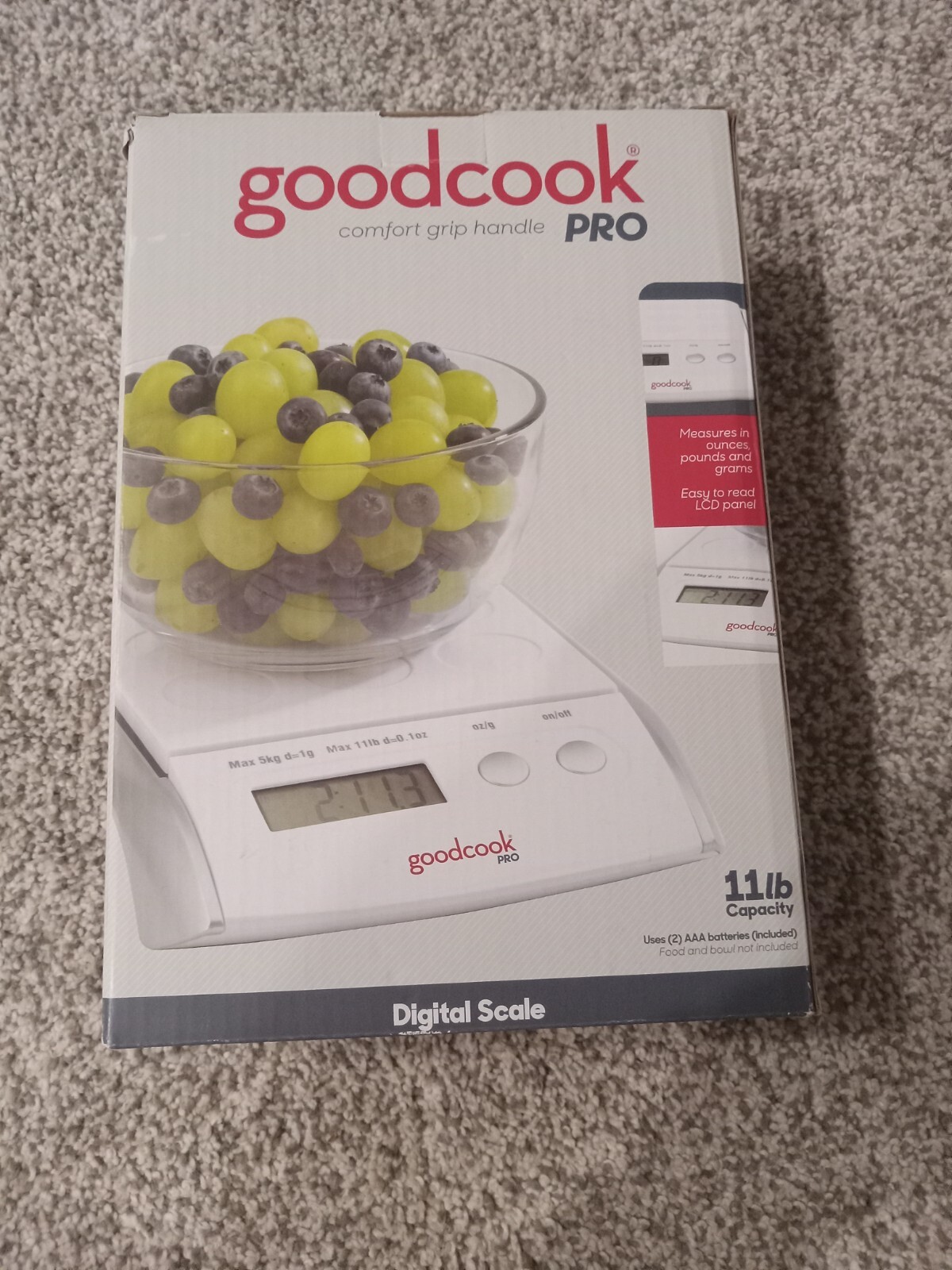 Good Cook Precision Digital Kitchen Scale -11lb Capacity 12809 New Open Box