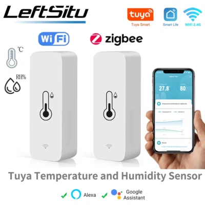 Tuya WiFi Zigbe Temperature Humidity Sensor Thermometer Hygrometer Smart Home UK