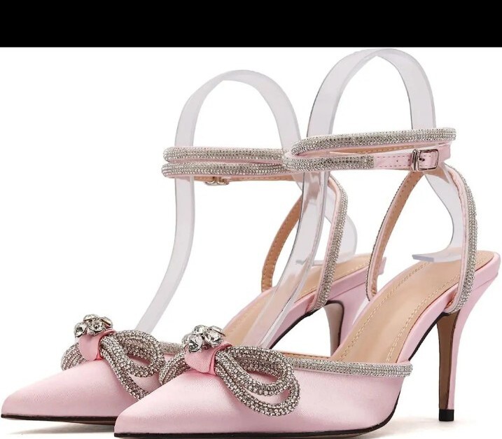 Arqa Women's Rhinestone Heels Ankle Strap Pumps Size 8.5M/39 Retail 50