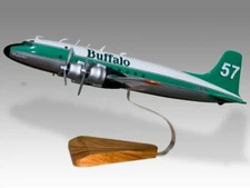Douglas DC-4 Buffalo Airways Desk Wood Airplane New Model Small Scale 1/130