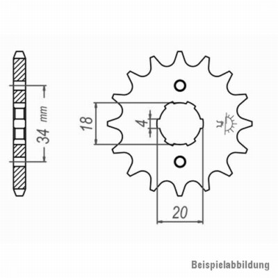 Ritzel vorne 14 Zähne Daelim VT 125 Evolution 2000-2002