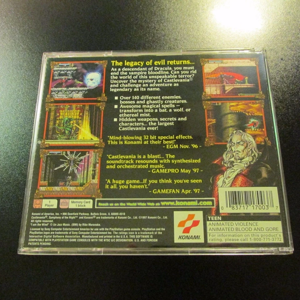 CASTLEVANIA Symphony of the Night PS1 PlayStation 1 COMPLETO NUEVO IMPECABLE COMO NUEVO Foto 3 de 4