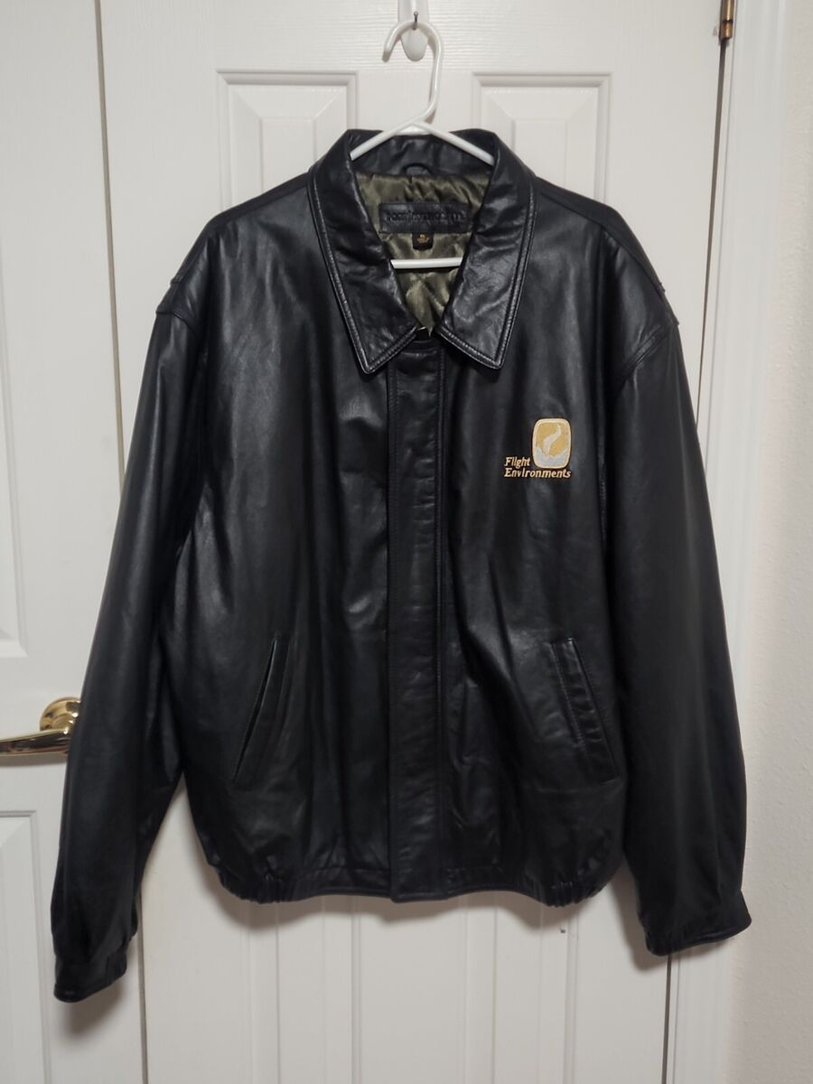 Men's 100% LEATHER BOMBER JACKET BY PORT AUTHORITY SIZE XL Men's 100% LEATHER BOMBER JACKET BY PORT AUTHORITY SIZE XL