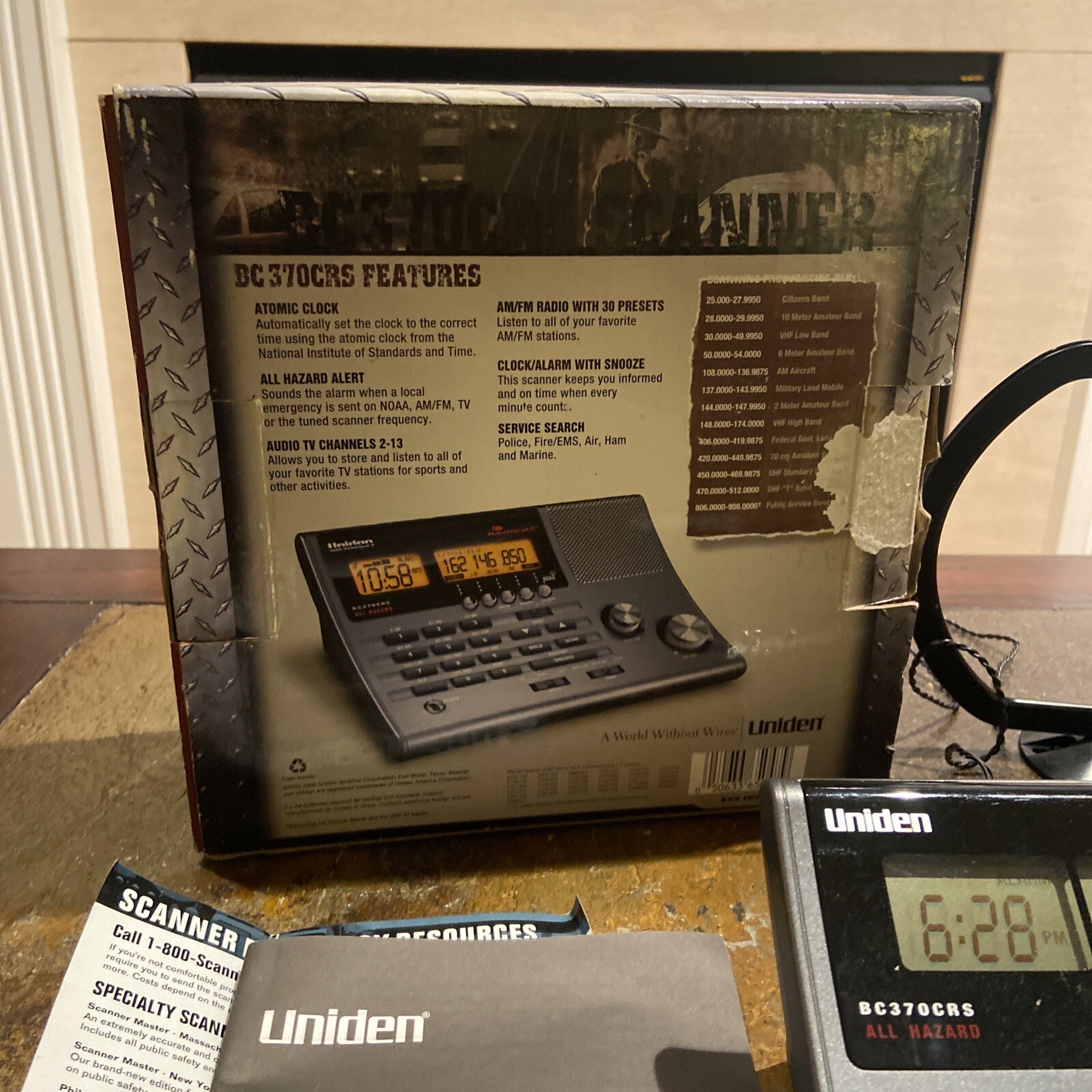 Uniden Bearcat BC370CRS Analog Radio Scanner 300 Channel Atomic Clock Alarm eBay