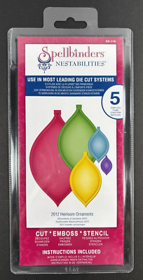 Spellbinders Nestabilities  ''HEIRLOOM ORNAMENTS'' Cut-Emboss-Stencil No. S5-116