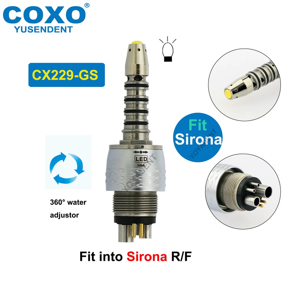 Acoplador de acoplamiento LED dental de 2/4/6 pines BEING COXO para pieza de mano KAVO NSK WH SIRONA Foto 4 de 4