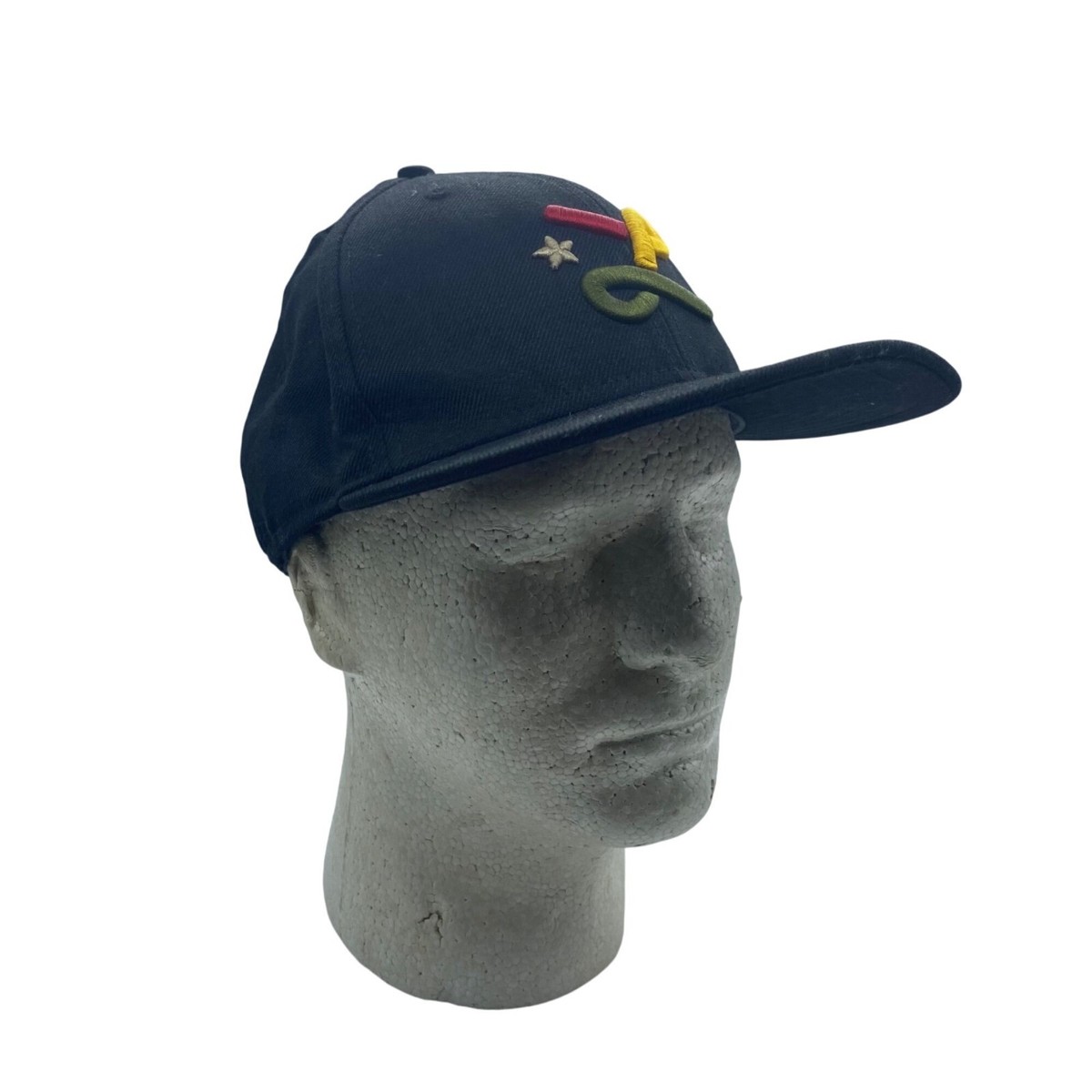 Vtg LRG New Era 59FIFTY True Fitted Hat Men Size 7 3/8 Black