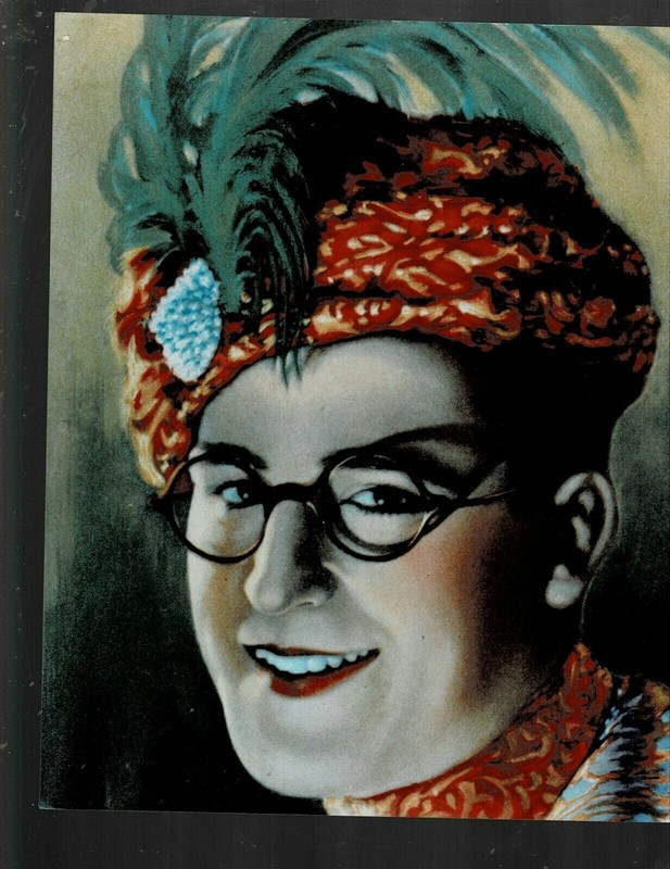 SUPER RARE!! VINTAGE 8X10 YOUNG SEXY HAROLD LLOYD- TURBAN PUBLICITY PHOTO!!