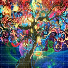 TREE Of LIFE BLOTTER ART perforated sheet paper psychedelic art page 
