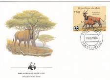 Eland Antelope WWF Mali FDC #4 1986 (141068) 