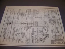 VINTAGE..1909 CURTISS MODEL A BIPLANE..3-VIEWS/DETAILS...RARE! (936G)