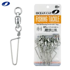 OCEAN CAT Dual Spinning Ball Bearing Swivel with Coast Snap Saltwater Fishing
