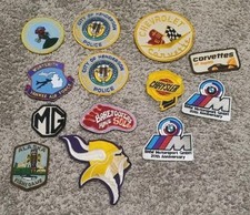 Vintage Lot of 13 Mix Of Patches Police, Automotive, Military, Sports