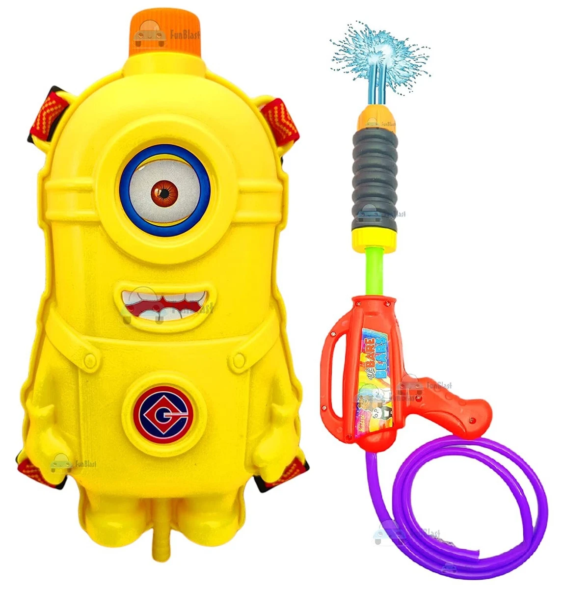 Holi Festival Pichkari High Pressure Water Gun With Back Holding