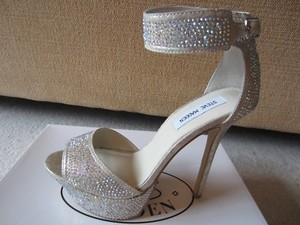 steve madden silver platform heels