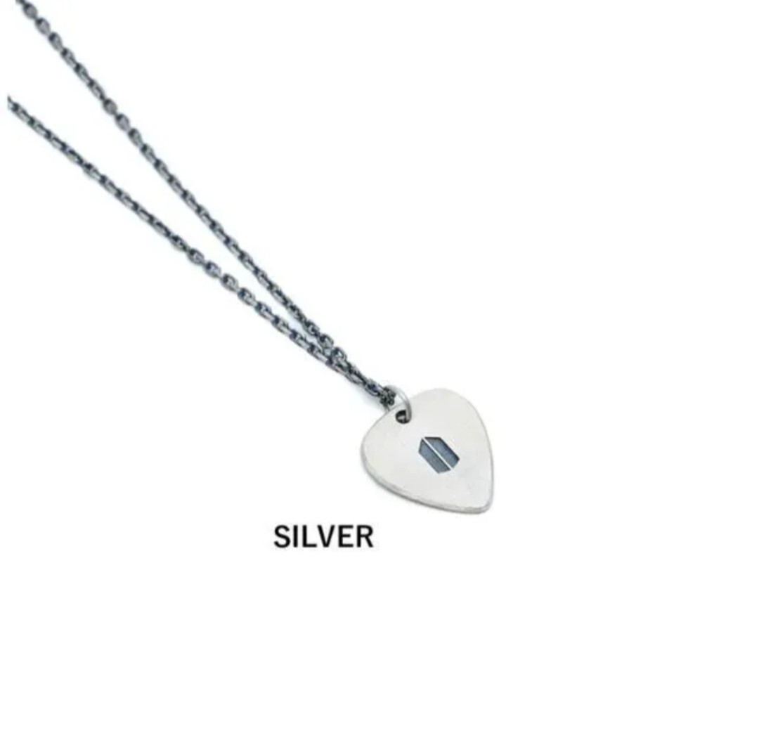 BTS SUGA Guitar Pick Necklace SILVER Artist Made Collection Official New