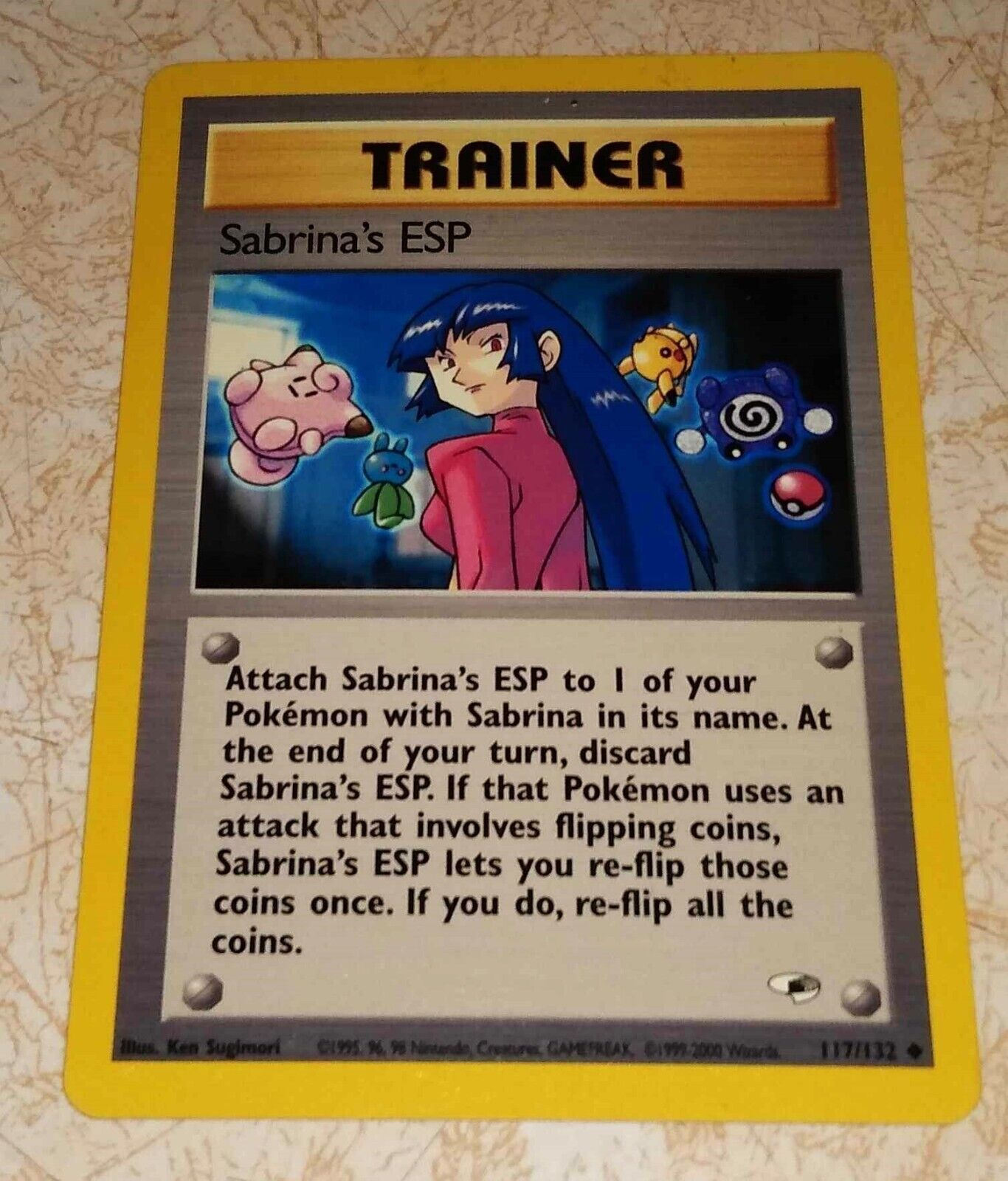 1999-2000 Pokemon Trainer Card Sabrina’s ESP 117/132