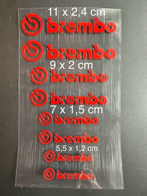 8 x Brembo Bremssattel Sticker Aufkleber hitzebeständig - Rot