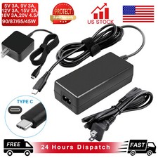 Universal 90W USB-C Type-C AC Adapter Laptop PD Fast Charger Power Supply Cable