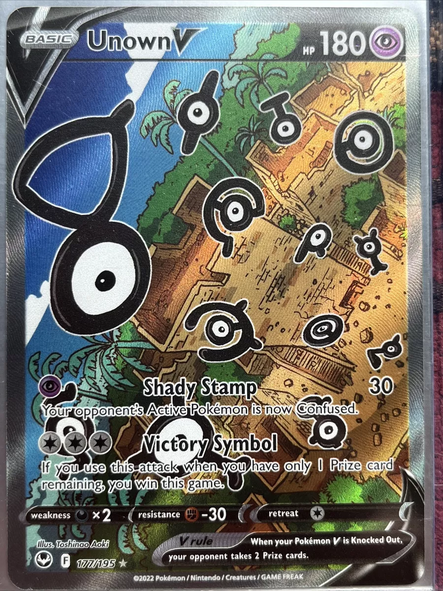 Unown V - 176/195 Full Art Ultra Rare - Silver Tempest – JAB Games13