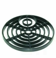 ROUND DRAIN COVER GULLY GRID GRATE DRAIN COVER Downpipe Black Plastic 6" Pipe Le