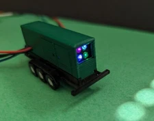 HO scale Sunbelt 350 kW mobile diesel generator working LED panel