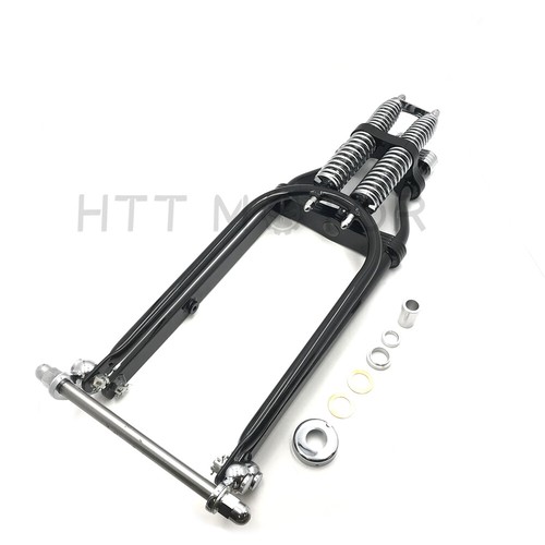 Stock Length 22" Black Springer Front End For Harley Sportster Chopper Softail A - Picture 7 of 8