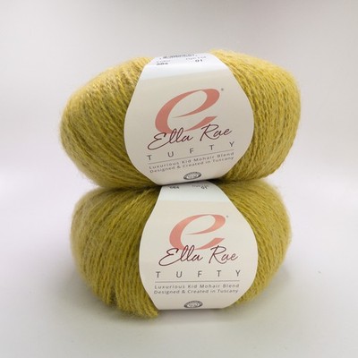 Ella Rae Tufty Yarn Lot of 2 Balls Color 584 Dye Lot 01 Mohair Blend Italy