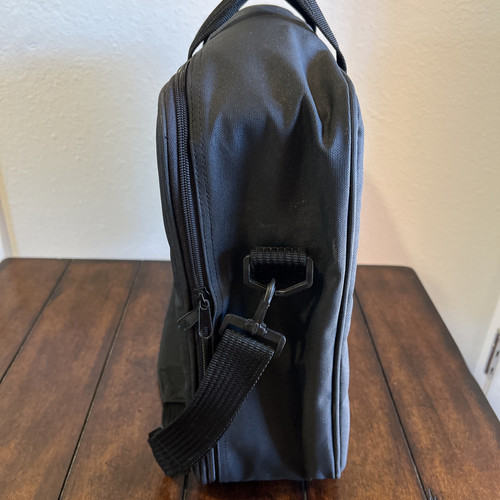 Wine Carrying Bag. Black. Holds 4 Bottles Handle And Shoulder Strap - Picture 8 of 10