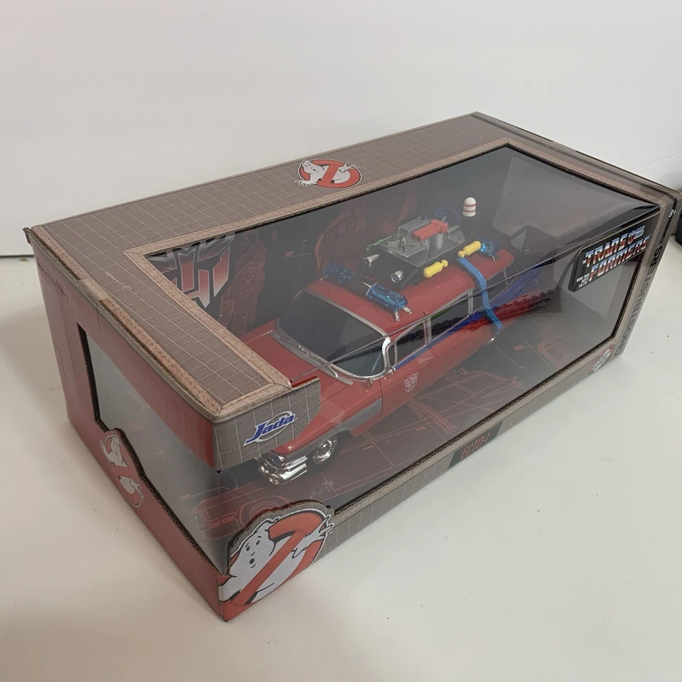 Ghostbusters Ecto-1 Transformers Mashup escala 1:24 Die-Cast Metal Foto 3 de 4