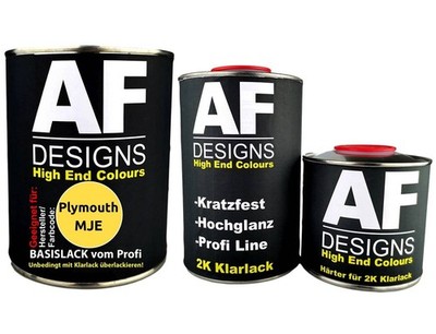 FÜR Plymouth MJE Dandelion Yellow 2,5L Autolack Set Klarlack Härter