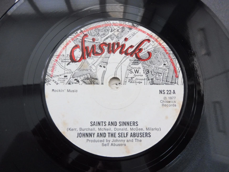Johnny & The Self Abusers – Saints And Sinners 1977 UK 45 CHISWICK SIMPLE MINDS - Image 4 of 4