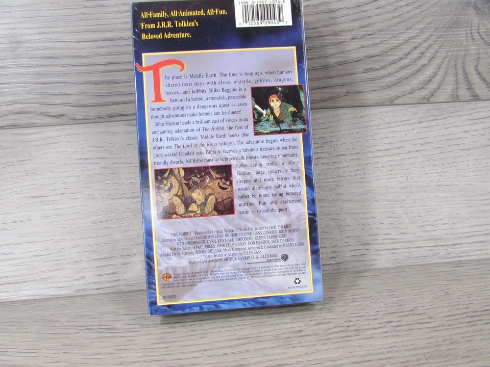 The Hobbit VHS 1977 Animated Rankin / Bass Vintage 1996 Video Release Sealed - Image 2 of 4