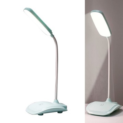 Cyan LED Desk Lamp Touch Control Three Level Color Temperature Stepless Dimming