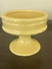 Vintage Haeger USA #241 Yellow Pedestal Compote Vase Planter – 3.5” x 4”